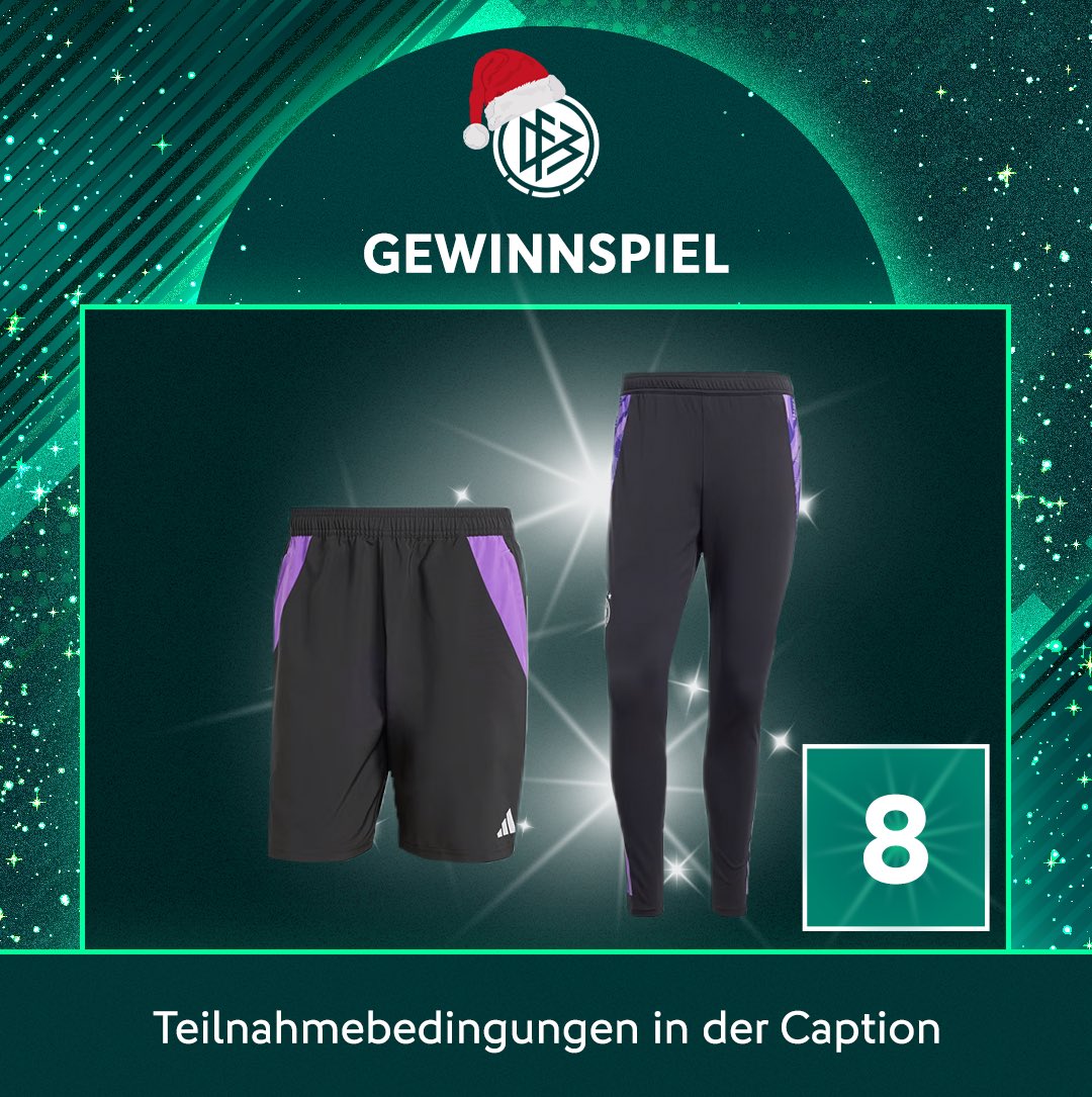DFB-eSports (@dfb_esports) on Twitter photo Türchen 8🎅
Gewinne eins von zehn DFB Tiro 2024 Competition Trainingshosen und Downtime Shorts! 💥💪🏽
So einfach nimmst du teil:
1. Folge <a href="/DFB_eSports/">DFB-eSports</a>
2. Likt den Beitrag!
3. Kommentiert mit eurer Größe (S, M, L, XL, etc.)!
4.Retweete diesen Beitrag!
Das Gewinnspiel endet am Türchen 8🎅
Gewinne eins von zehn DFB Tiro 2024 Competition Trainingshosen und Downtime Shorts! 💥💪🏽
So einfach nimmst du teil:
1. Folge <a href="/DFB_eSports/">DFB-eSports</a>
2. Likt den Beitrag!
3. Kommentiert mit eurer Größe (S, M, L, XL, etc.)!
4.Retweete diesen Beitrag!
Das Gewinnspiel endet am