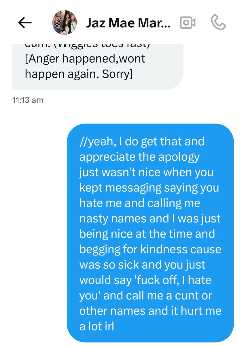 FearlessQueenN5's tweet photo. @GDukainAC @CautiousBrat admits to bullying Me, harassing me, and blackmailing Me even when I was sick ooc and nearly died so why do you support their crimes?

Here they even called Me names in their bio and said they owned me. https://t.co/d4M3uh09oI