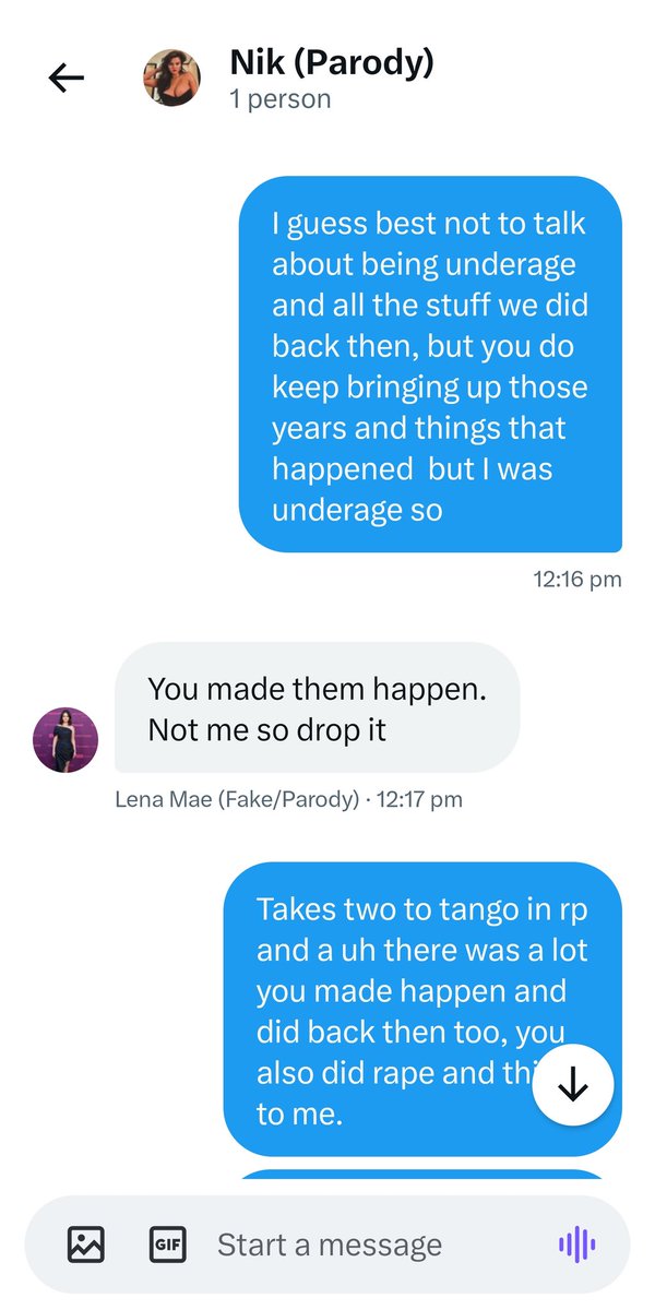 FearlessQueenN5's tweet photo. @GDukainAC Do you support @CautiousBrat being a bully, she admitted to bullying me and harassing me and she thinks it's okay to rp under age and she said no one will care cause she isn't famous. https://t.co/VS1FWs1vxw