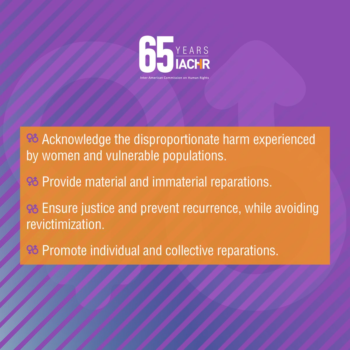 CIDH's tweet photo. The #IACHR recommends ensuring women victims of armed conflicts and authoritarian regimes receive #JusticeandReparation, addressing #GenderBasedViolence and discrimination. This aims to amplify their voices in the #TruthJusticeAndReparation process.
📖👉 https://t.co/YlKYLUILBC https://t.co/aRuERhoyg2