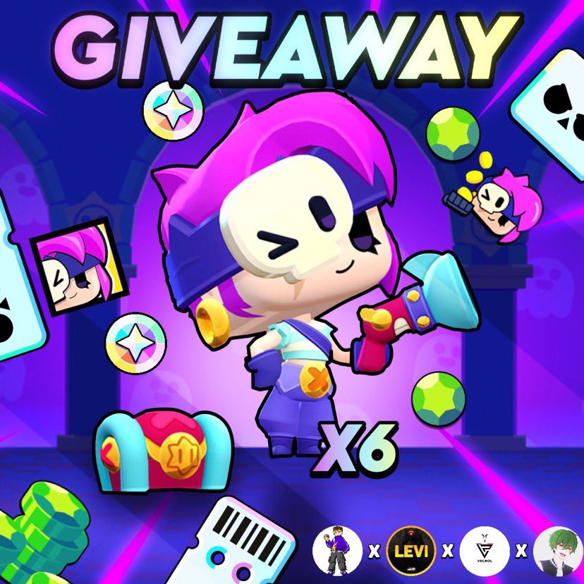 🎁 Giveaway 🎁

🏆 ×6 Pop Penny Skins
🏆 ×3 Brawl Pass Plus

Rules 

⭐️ Retweet 
⭐️ Follow <a href="/FFlevi_/">Levi</a> 
⭐️ Follow <a href="/Velrol86Mx/">velrol</a> 
⭐️ Follow <a href="/Jene_Azure/">ER Jene</a> 
⭐️ Follow <a href="/Gleam_bs/">ぐりーむ！⚔️</a> 
⭐️ Comment Any Emoji 💬

Good Luck 🍀 #BrawlStars #Poppennygiveaway