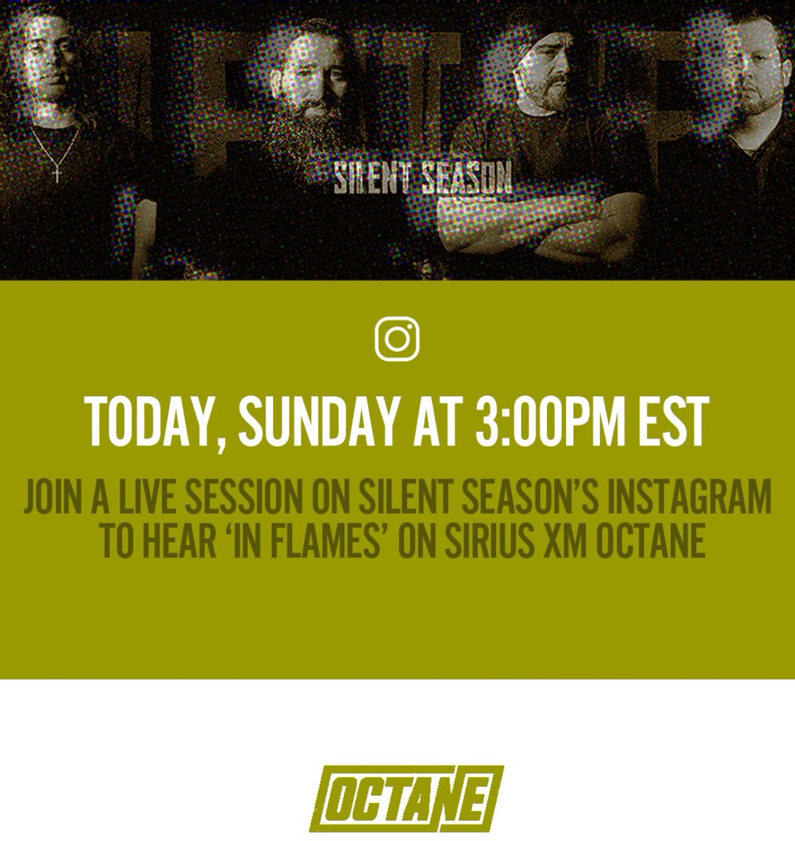 silentseason's tweet photo. Join us on our @instagram Live session today at 3 PM EST, to hear ‘In Flames’ featured on @SiriusXMOctane’s Test Drive show! Tune in🤘🏼#silentseason #silentseasonarmy #inflames #siriusxmoctane #sxmoctane #octane #earthprogram #virginmusic #newrelease #xm #stream #airplay #rock #go https://t.co/zksnJDNVTo