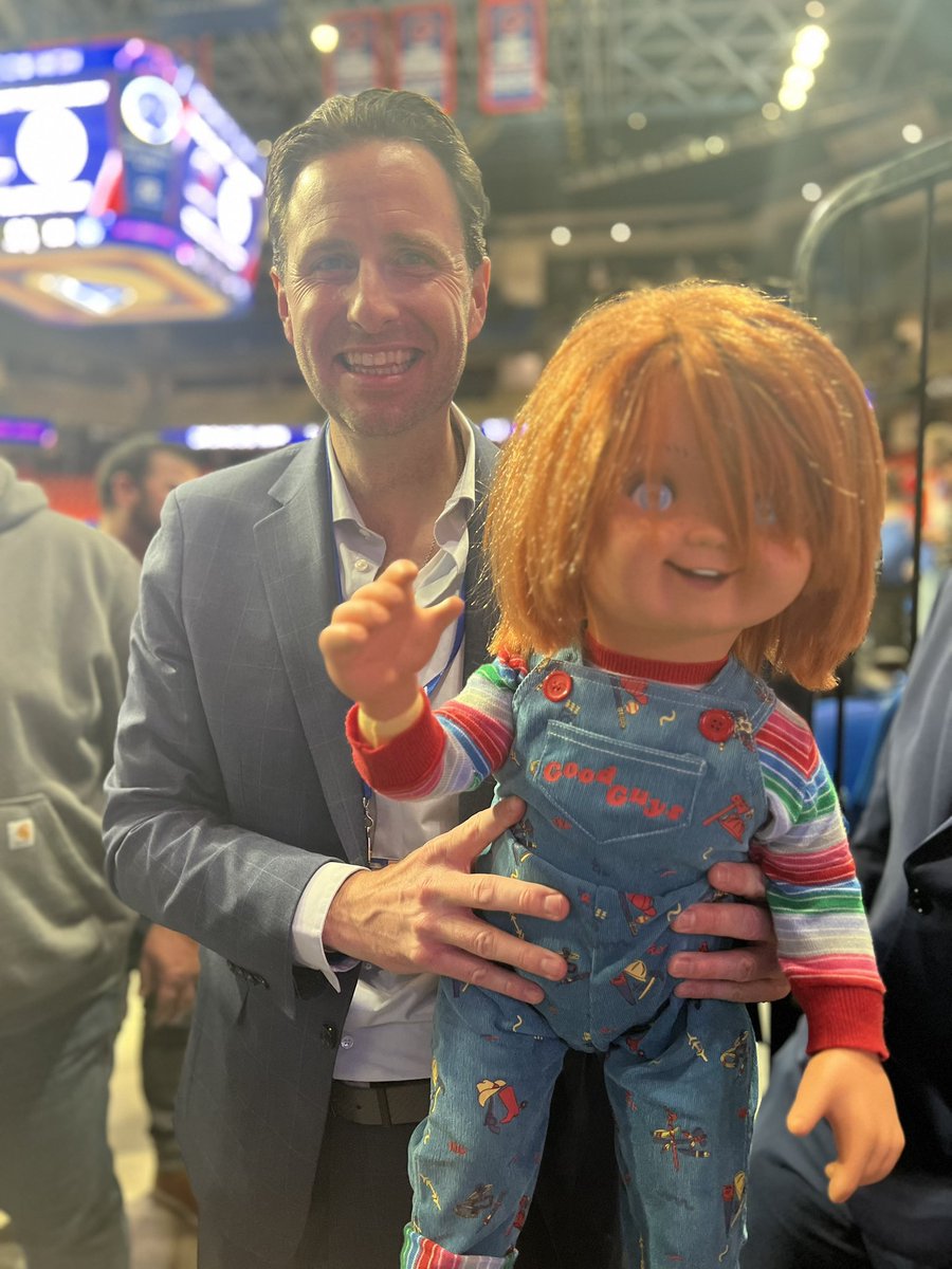 HAPPY BIRTHDAY <a href="/JeramiahDickey/">Jeramiah Dickey</a>!!! This man is scared of nothing, including <a href="/ChuckyIsReal/">Chucky</a>. Best wishes to you on this day 🎉🥳🎈🎊 #BleedBlue  #WhatsNext