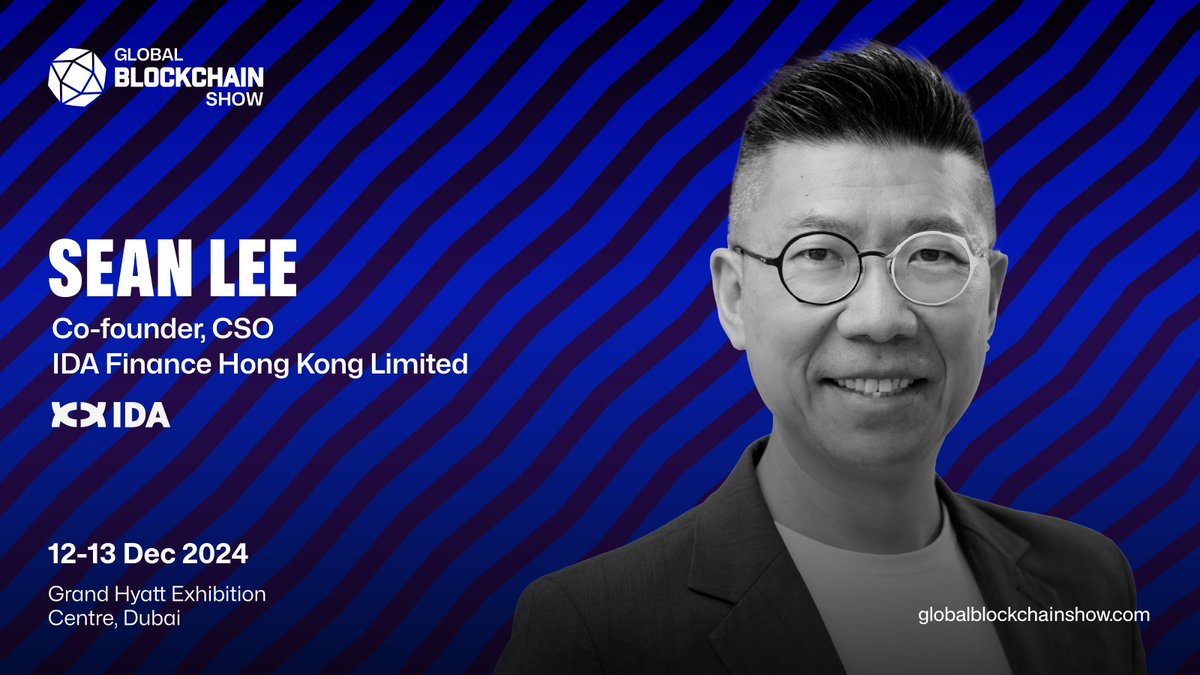Only a few days left—don’t miss the chance to meet Sean Lee at the Global Blockchain Show! 🌟

<a href="/CryptoSeanLee/">Sean Lee</a> , Co-founder &amp; CSO of IDA Finance Hong Kong Limited, is a key figure in the Web3 and Fintech sectors, driving blockchain finance innovations to integrate Web2 and Web3