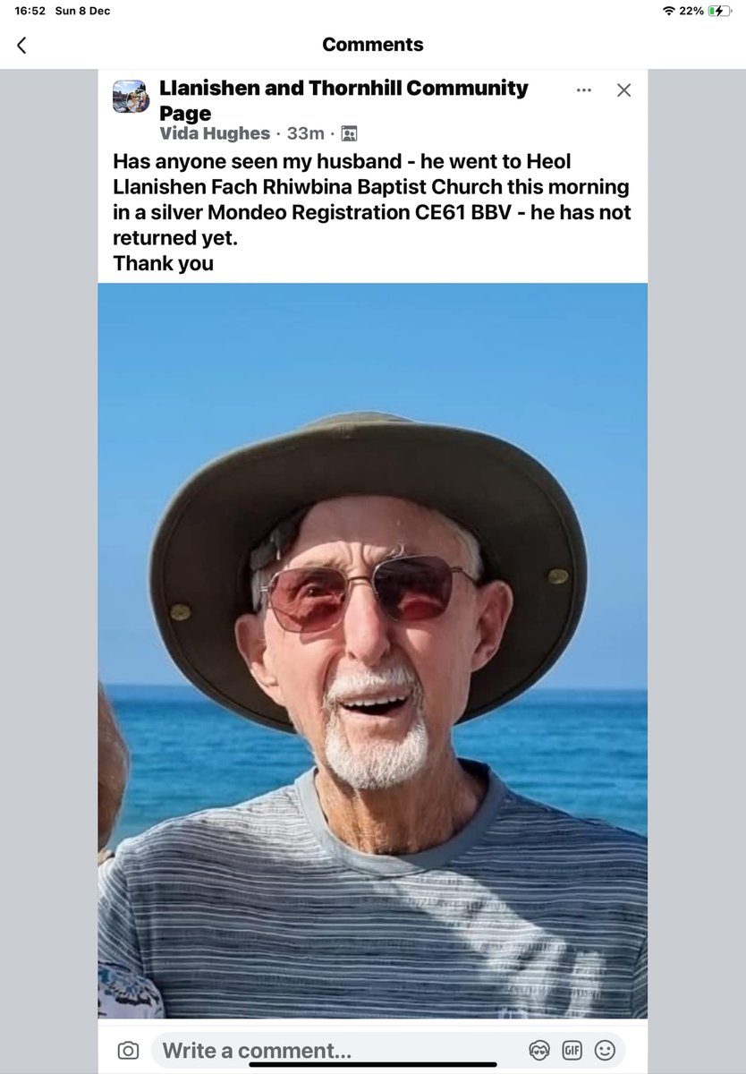 Has anyone seen this gentleman locally in #Rhiwbina or the surrounding areas please?
