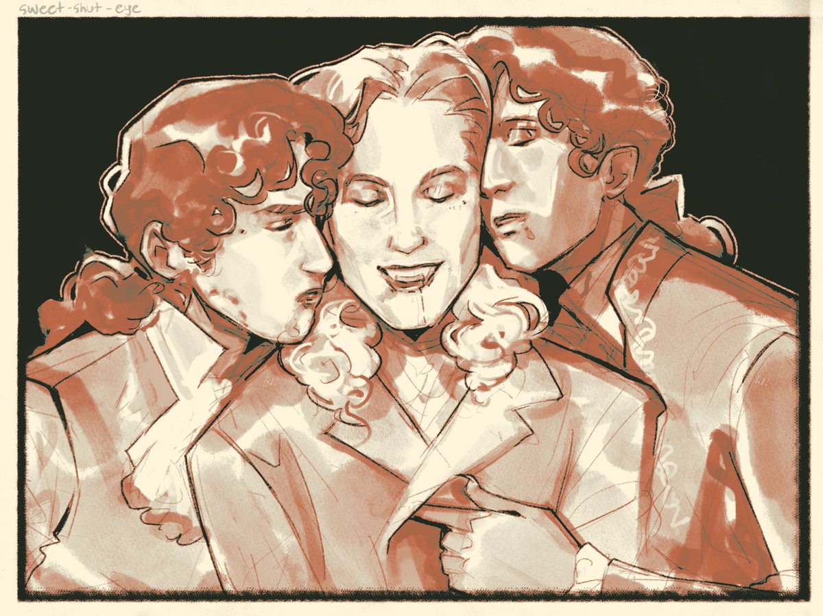 sweet_shut_eye's tweet image. And they bite each other and bite each other and bite #thevampirelestat #iwtv