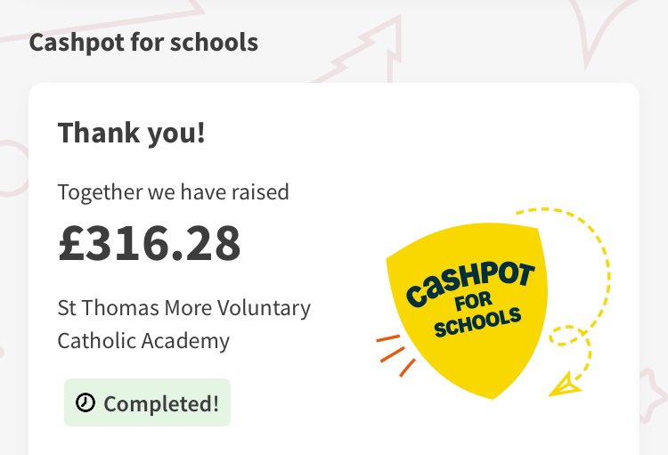 stmptfa's tweet photo. A great big THANK YOU to everyone who chose us as their Asda school cash pot school, you raised us an amazing £316.28! 

A big thank you also to @asda and @Parentkind who partnered up and made this possible, this will make a big difference to our school! @STM_Hull https://t.co/oXDkI59E8V