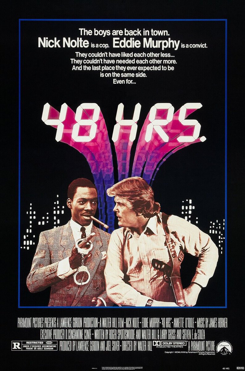 WATZUPMAG's tweet image. Il y a 42 ans, le vétéran Walter Hill embarquait Eddie Murphy (Washington, Pryor étaient pressentis) et Nick Nolte (Stallone, Rourke, Bridges, Reynolds, Kristofferson, Eastwood avaient refusé) dans le buddy movie référence : #48Hrs.
Un classique souvent imité mais jamais égalé.