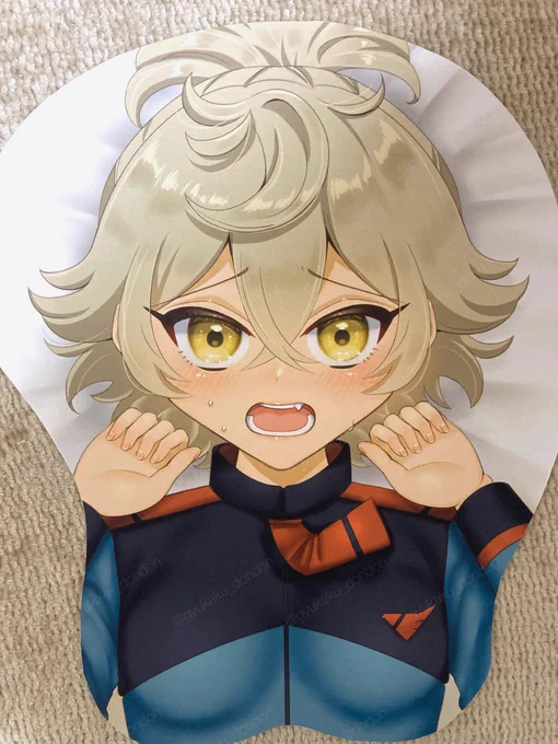 試しに印刷してみた。おっ.ぱ.いマウスパッド、問題なく入稿出来たら出るかもです!(機動戦士ガンダム水星の魔女:フェルシー・ロロ)※幼.乳サイズです 