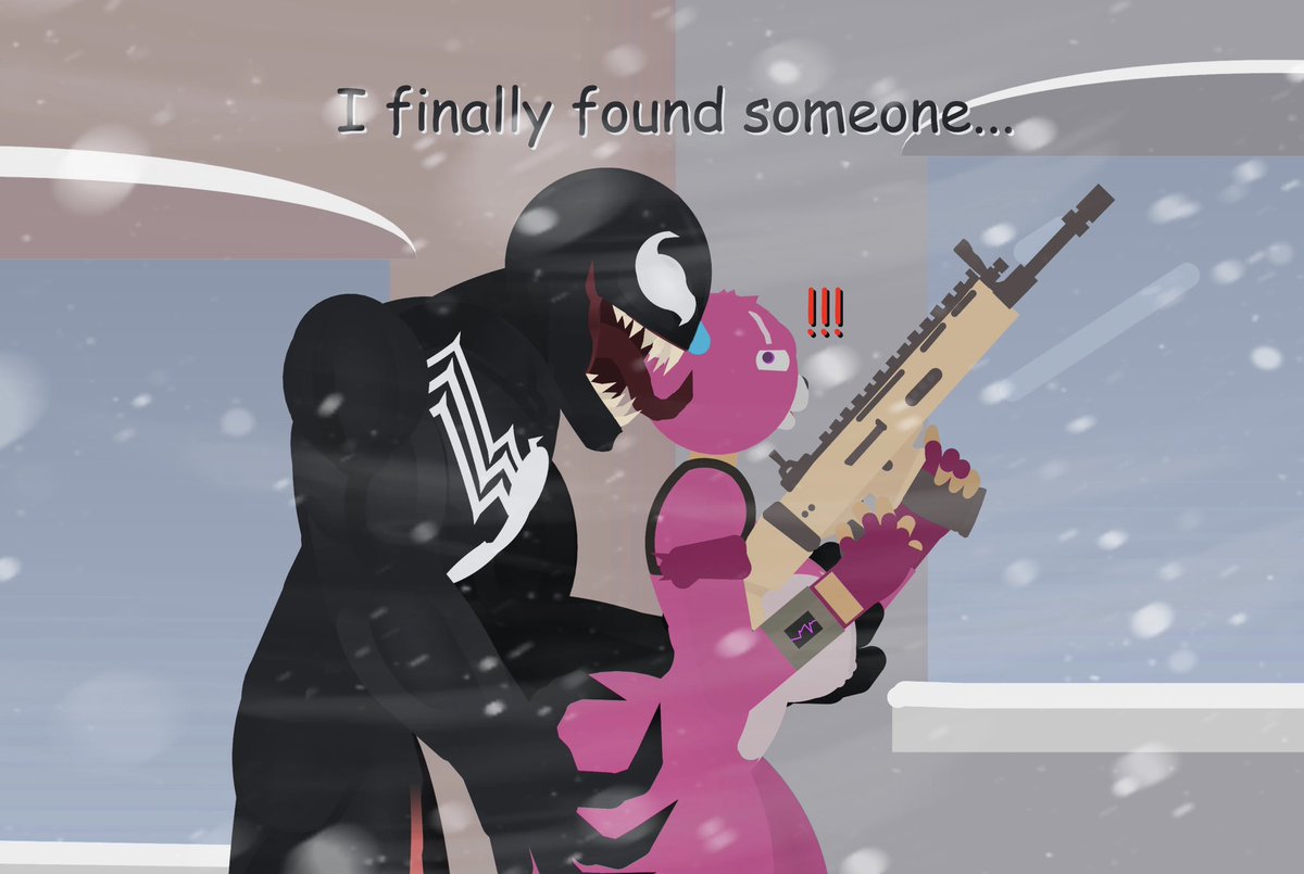 Random_noseque0's tweet photo. A mini comic why not😼?
#Fortnite #Venom #Pinkbear https://t.co/MIvQVBhjKn