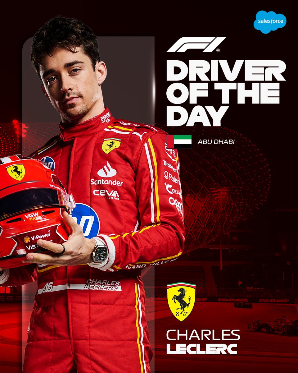 From P19 to P3 🤯

Charles Leclerc is your <a href="/salesforce/">Salesforce</a> #F1DriverOfTheDay 

#F1 #AbuDhabiGP