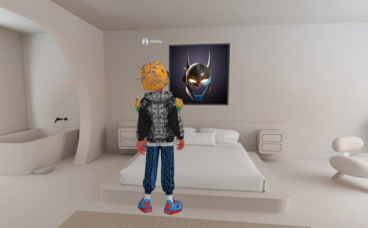 DJCkay's tweet image. Decided to put up some Art &amp;amp; Music via @oncyber &amp;amp; I’m reminded of the many great communities I’ve met on this Digital journey so far…🎶

@Broadside2037 @VectorMeldrew #Broadside #OnCyber #Avatar  @batcowls #VRM #AKidCalledBeast 🦇