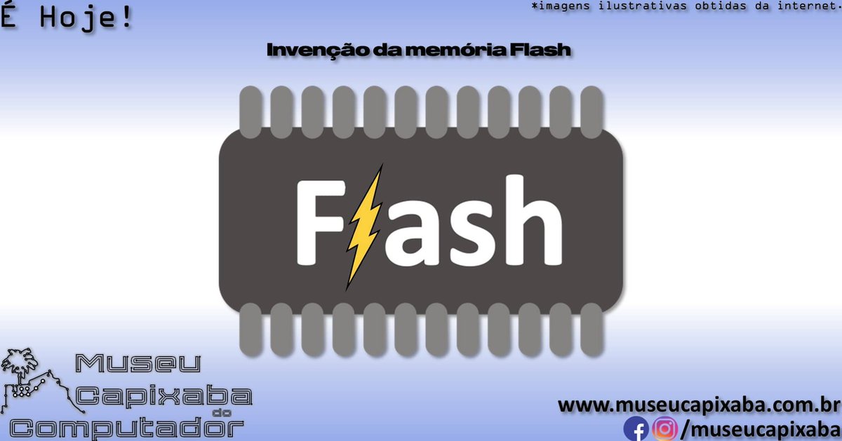 museucapixaba's tweet photo. É hoje! A memória Flash de 1984 faz 40 anos!

+em https://t.co/W9w0Y5pcks

#MuseuCapixaba #mcc #éhoje #museu #Tecnologia #MemóriaFlash #FlashMemory #Toshiba #FujioMasuoka #ShojiAriizumi #EEPROM #EPROM #CompactFlash #DRAM #MMC #IEEE #iPod #PDA #Pendrive #SAMOS #SDCard #SSD #XDCard https://t.co/vPFL9LPnuC
