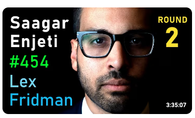 esaagar's tweet photo. My episode with @lexfridman is out now. Enjoy!

I also have compiled a list of all the books I recommend on the show with a link below: https://t.co/quhZZn3Esr