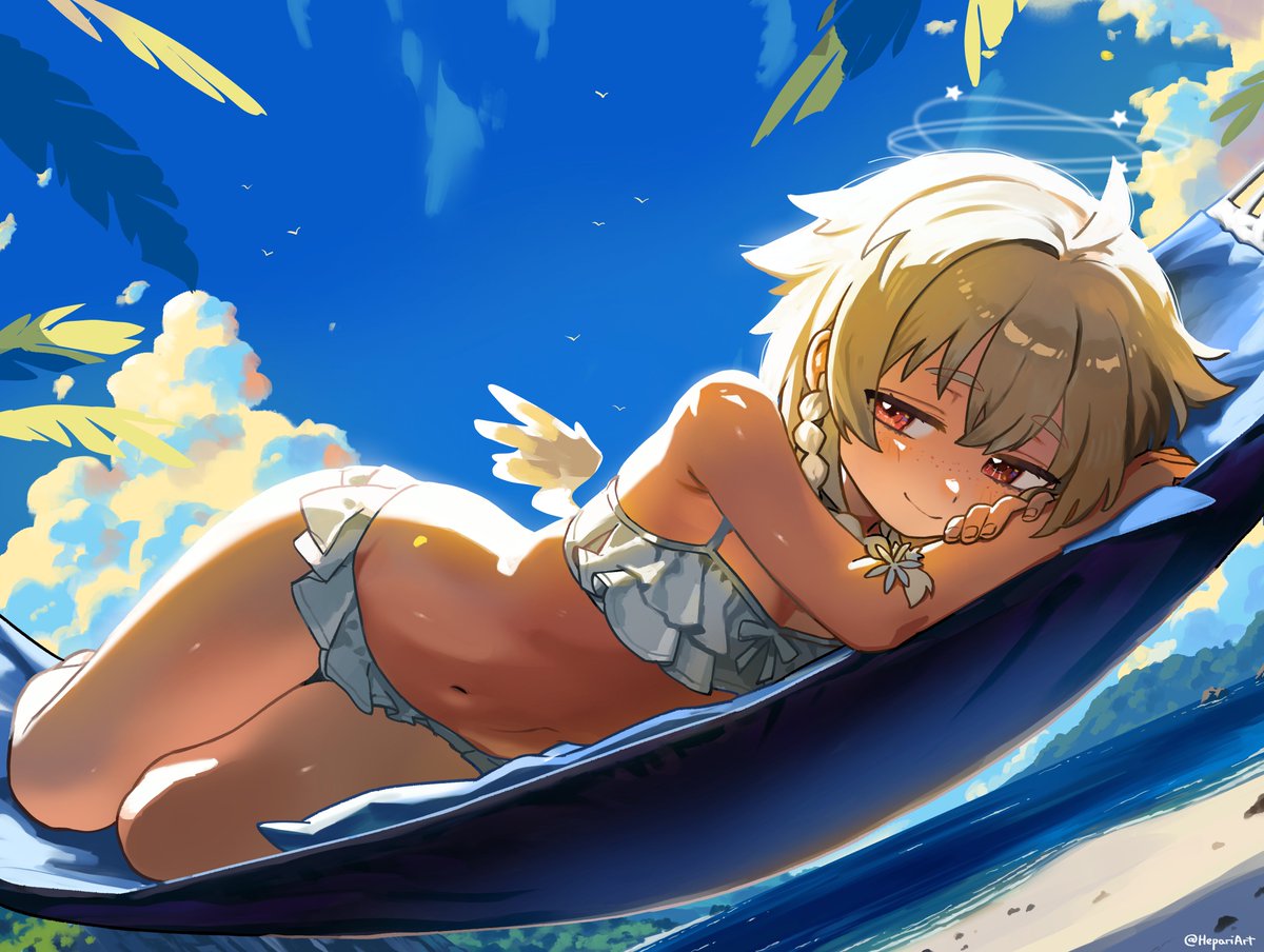 「Tropical respite for a little angel  」|#️⃣HEPARIのイラスト