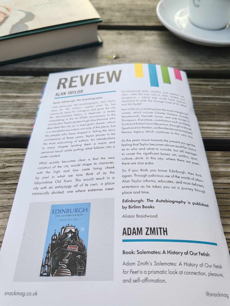 Alistair Braidwood (@scotswhayhae) on Twitter photo 📚💕 The new <a href="/SNACKmag/">SNACK Find us elsewhere – currently inactive here</a> is out & about in the world, which is how I like to read it, & it includes my pick of 10 Best Scottish Books of 2024 & review of Alan Taylor's 'Edinburgh: The Autobiography'(<a href="/BirlinnBooks/">birlinnbooks</a>).
Packed full of news, reviews, interviews, & more, don't miss out👇 📚💕 The new <a href="/SNACKmag/">SNACK Find us elsewhere – currently inactive here</a> is out & about in the world, which is how I like to read it, & it includes my pick of 10 Best Scottish Books of 2024 & review of Alan Taylor's 'Edinburgh: The Autobiography'(<a href="/BirlinnBooks/">birlinnbooks</a>).
Packed full of news, reviews, interviews, & more, don't miss out👇