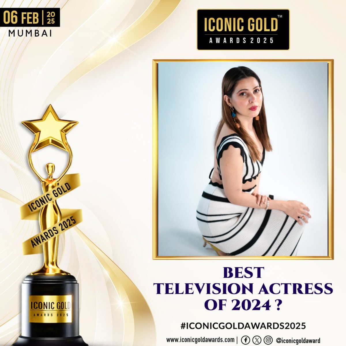Shiaaa012's tweet photo. I nominate #AliceKaushik for Best Actress. Her remarkable talent breathes life into reel characters, making them feel vividly real and unforgettable.
@IconicGoldAward
#BestActress
#IconicGoldAward2025
#IconicGoldAwards2025
#WeAreWithAlice https://t.co/UhBKBWHLbe