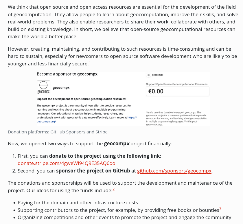 jakub_nowosad's tweet image. Advancing geocomputation through open-source software! 🗺️
Consider supporting our continued development of free, powerful spatial analysis resources, such as Geocomputation with R.
Learn how to contribute at buff.ly/3OMFPUU
#rstats #rspatial #geopython #gecompx