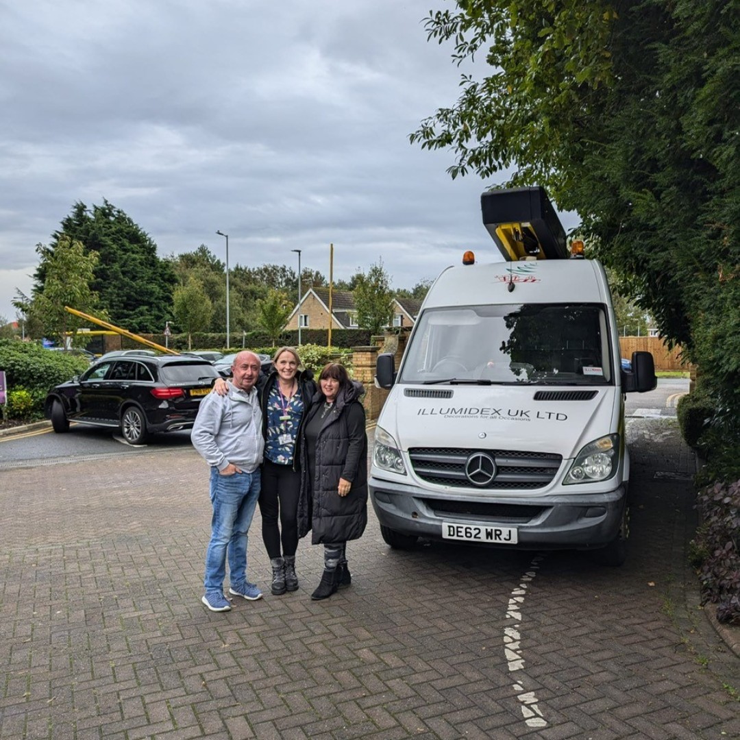 ✨ A huge THANK YOU to Jan and Steve from Illumidex for their amazing work servicing and repairing all our trees for the Lights of Love campaign! 🎄 

Our Lights of Love also shine brightly outside our Hospice, offering a beautiful way to honour and remember loved ones 💜💚