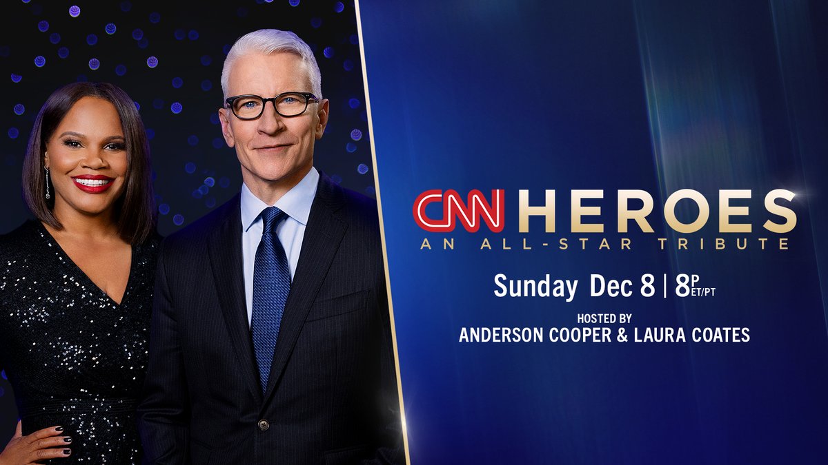 TVTango's tweet photo. ๐Watch tonight @CNN 8pmET/5pmPT #CNNHeroes @CNNHeroes Hosts @AndersonCooper @thelauracoates Guests #BradleyCooper #PedroPascal @Oprah @DanaiGurira #MistyCopeland #ZacharyQuinto @KellyRipa Legacy Award #MichaelJFox About/Honorees https://t.co/Gxm03H6tff https://t.co/gtkHLAEJwT
