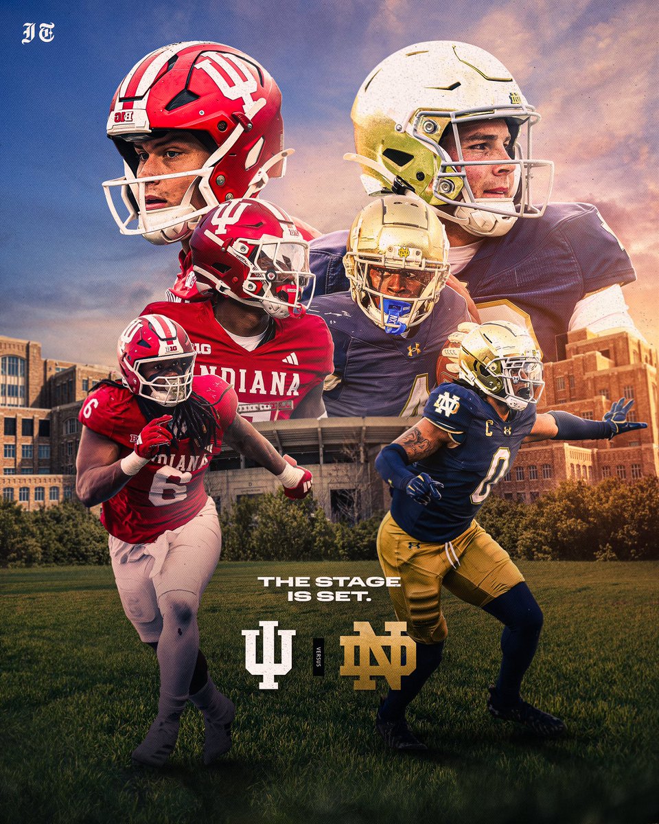 𝐓𝐡𝐞 𝐁𝐚𝐭𝐭𝐥𝐞 𝐟𝐨𝐫 𝐈𝐧𝐝𝐢𝐚𝐧𝐚

Notre Dame is the 7 seed hosting the 10 seeded Indiana Hoosiers in Notre Dame Stadium.

How would you like this matchup against the Hoosiers?

📸: The Irish Tribune