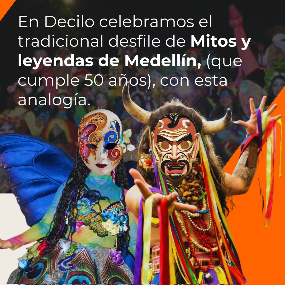 decilonews's tweet photo. Dice el mitólogo Joseph Campbell que los mitos son sueños colectivos y seguramente por eso se parecen tanto, a pesar de las diferencias culturales.

En Medellín, hace 50 años se celebra el Desfile de Mitos y Leyendas, pero sus personajes son mucho más antiguos. https://t.co/pE0kSSAVft