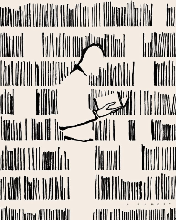 🟰 The Reader 🟰
 © Frédéric Forest