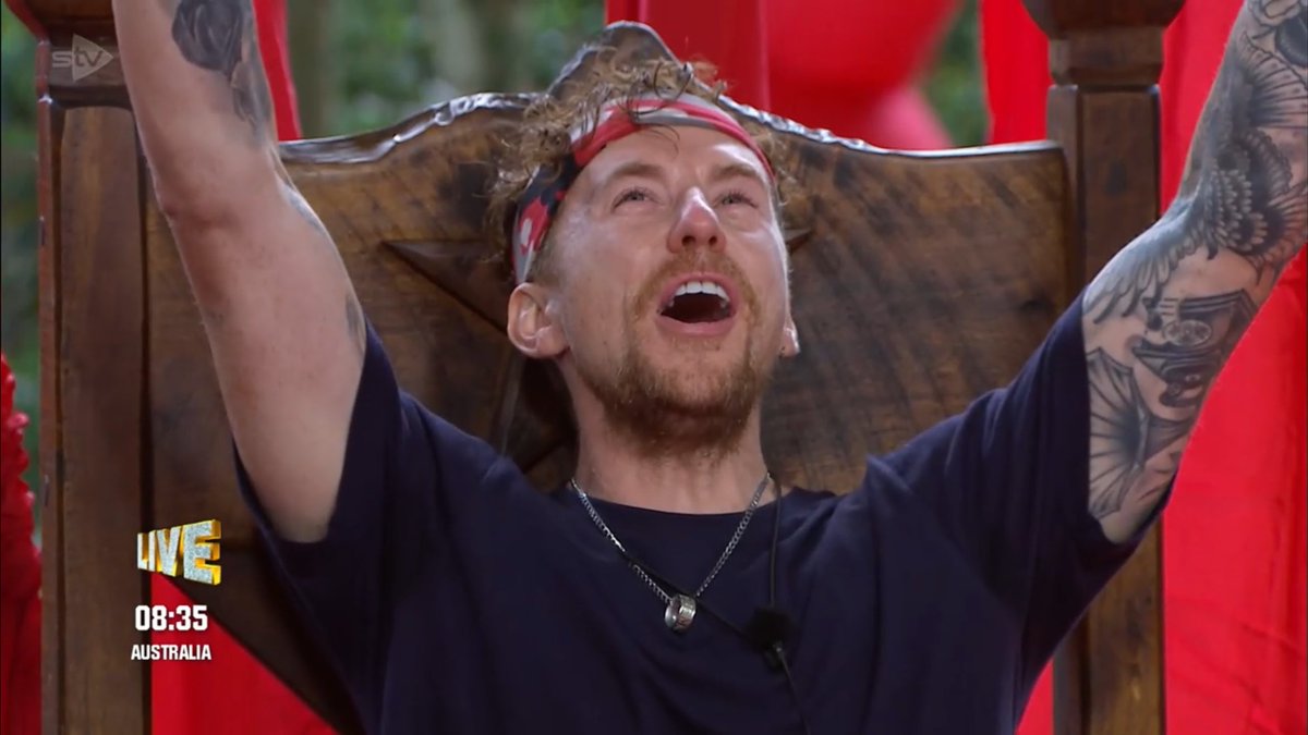 superTV247's tweet photo. Danny Jones is not just king of the jungle! He is the KING OF TV! 👑

Started off the year as the winner of The Masked Singer, then won The Voice alongside Tom with their artist Ava, and now he’s gone and won I’m A Celeb. 

He deserves some sort of NTA for this! #ImACeleb https://t.co/ga7DHOSSs4