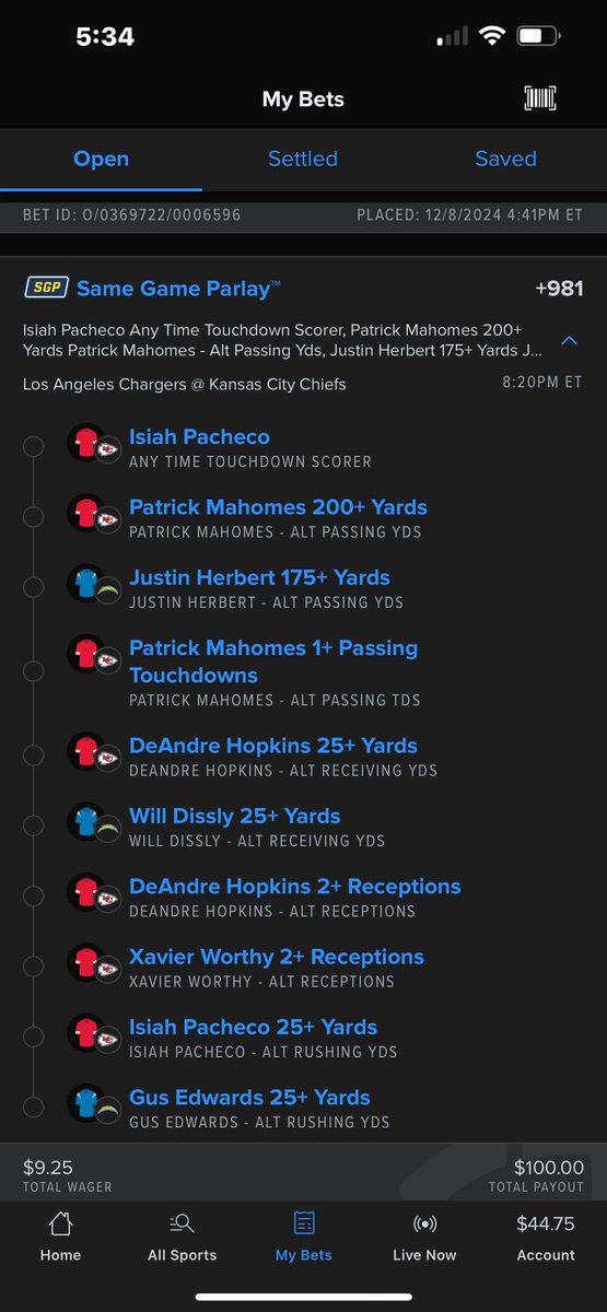 MrTailMyBets's tweet photo. #SNF #NFL #GamblingTwitter #GamblingX 

Check out my bet on FanDuel Sportsbook! 
 https://t.co/Q6yQeZhBMV https://t.co/Z2sUA02Dkd
