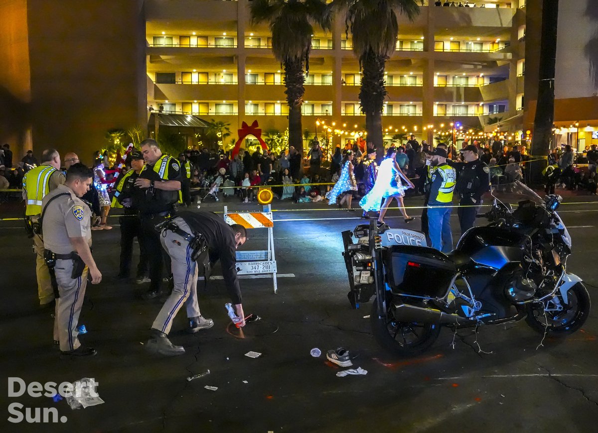 Last night: Officer crashes into crowd during Festival of Lights parade; 10 injured, including child desertsun.com/story/news/loc…