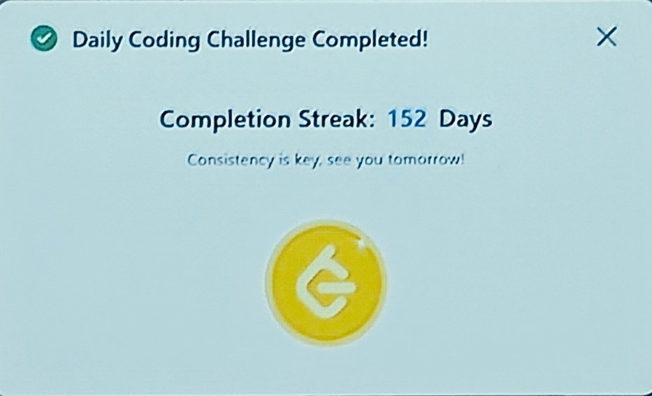 astha_ade's tweet image. Day 26 of the #Leetcode75 Challenge!
🔸Solved 2 medium level problems using binary search
🔸Solved POTD
Progress - 57/75 ✅
#LeetCode #CodingJourney #CodingCommunit