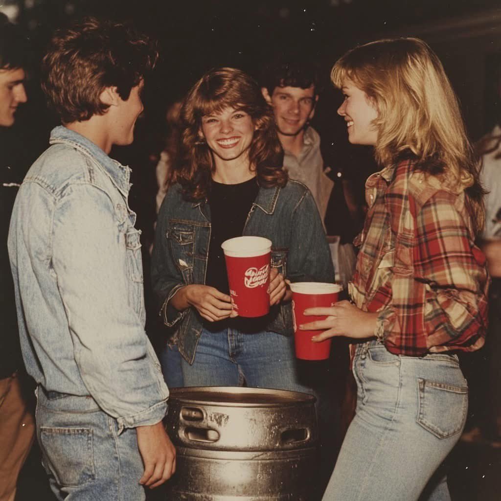 “Who remembers standing around the keg, red Solo cup in hand, laughing with friends, and feeling like time could stand still. High school keg parties in the 70’s were simple—no need for fancy setups, just good tunes, cold beer, and the best company you could ask for.”
