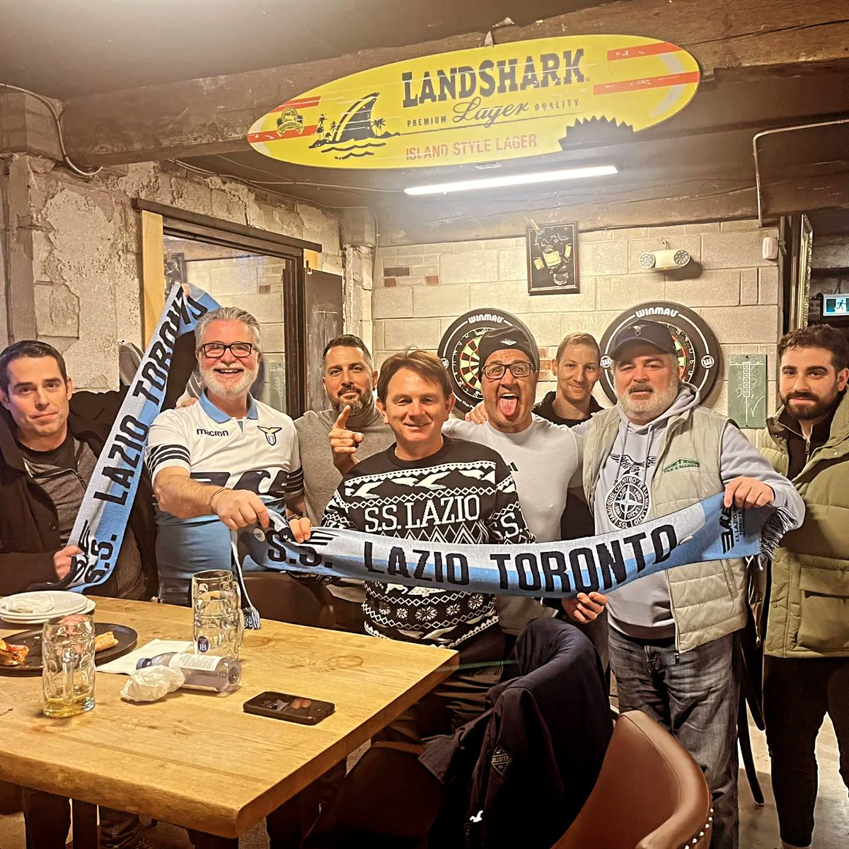 LazioToronto's tweet photo. Noi siamo qua sempre con tè unica fede unica passione! Lazio silences the Maradona! #NapoliLazio https://t.co/b5WgS1IIwX
