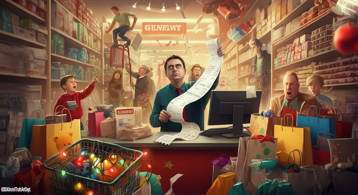 UncivilTruth's tweet photo. Customer Disservice: A Tribute to Retail Workers and the Assholes Who Torment Them. 🎄 Loud Karens, squatters, and literal crap—retail hell is real. Read more: https://t.co/kEe8K8Xog4 #HolidayHell #RetailNightmares #UncivilTruth https://t.co/iU27BLluda