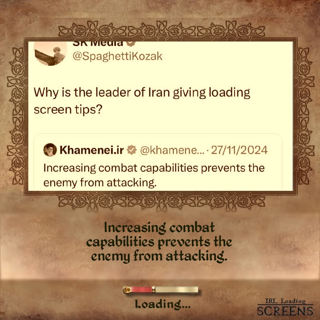 IRLoadingScreen's tweet photo. Increasing combat capabilities prevents the enemy from attacking. https://t.co/Ll57BrOllv