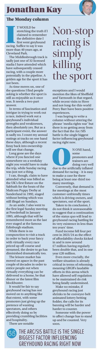 velvets14's tweet photo. THE MONDAY COLUMN
In The Racing Post.
By Mr Jonathan Kay... https://t.co/ubKw8Nk91y