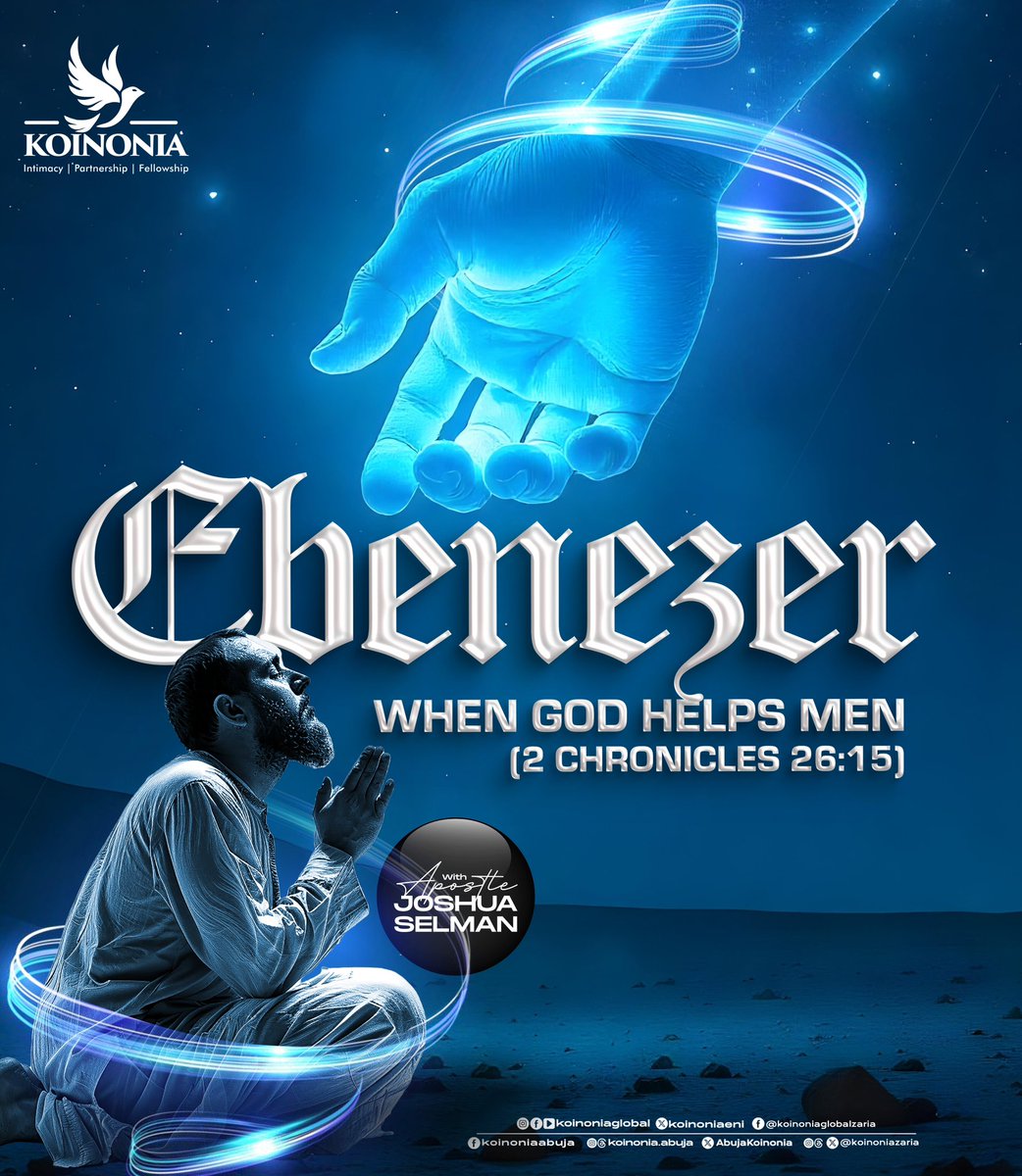 koinoniaeni's tweet photo. Dear Beloved, kindly click on the link below to download the audio message of “EBENEZER (WHEN GOD HELPS MEN) 2 CHRONICLES 26:15” WITH APOSTLE JOSHUA SELMAN.
https://t.co/iiU6VyITn2
#ApostleJoshuaSelman
#Ebenezer
#WhenGodHelpsMen
#ThisIsKoinonia
#KoinoniaAbuja
#KoinoniaZaria
#KoinoniaGlobal