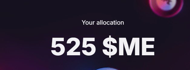 Quelles sont vos prédictions pour l’airdrop $ME qui arrive ? 

J’estime qu’au TGE on sera entre 4 et 6$.

Je ne l’ai pas tellement farmé, juste quelques trade de mes runes, donc j’ai une allocation de 525, let’s see 👀