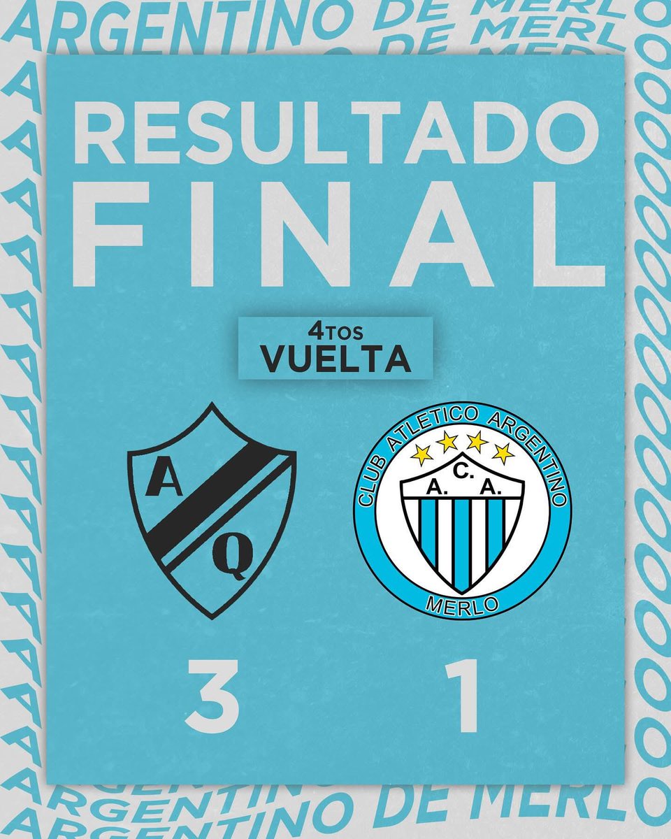 Resultado final 

#Desde1906SomosMerlo