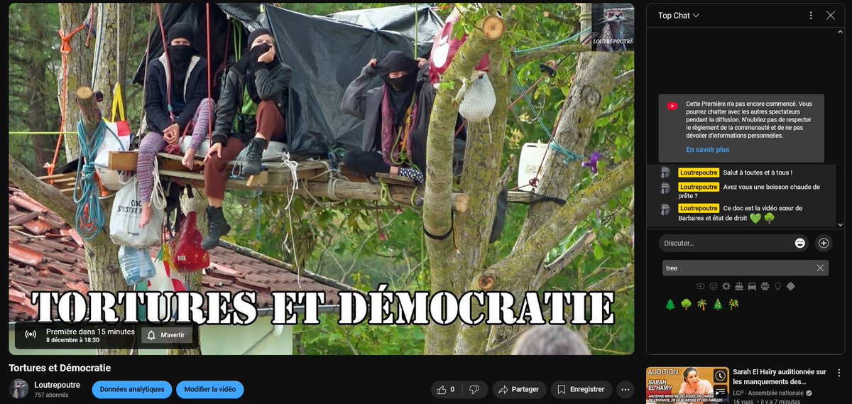 La vidéo sœur de Barbares et état de droit,
Tortures et Démocratie en #France sur l'#a69 
est en ligne.
Avez vous un avis sur l'état de nos droits ?
<a href="/ForstMichel/">Michel Forst</a> <a href="/GNSA_arbres/">GNSA 🌳 Groupe National de Surveillance des Arbres</a> <a href="/lessoulevements/">Les Soulèvements de la terre</a>  <a href="/LaVoieEstLibre_/">La Voie Est Libre</a>  youtu.be/MfCM0qGLVdg?si…
#HumanRights #Police #justice