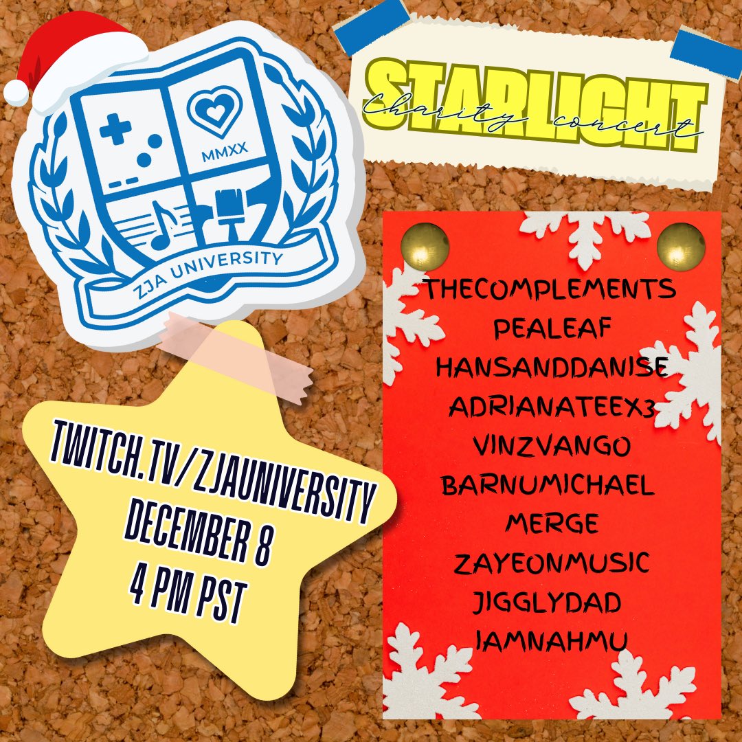 Hi all! Today, will be hosting a concert in support of <a href="/StarlightUS/">starlightUS</a> for their 12 Days of Starlight charity event. This is a cause that we hold near and dear to our hearts and we would love if you guys could drop by. We have a great roster of performers, so make sure to tune in!