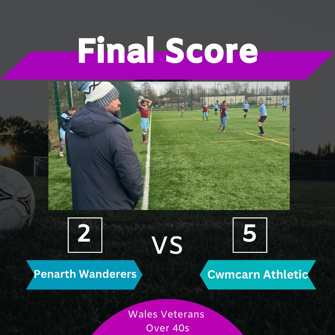 cwmcarnathletic's tweet photo. 🟣🔵RESULT🔵🟣

Penarth Wanderers 2-5 Cwmcarn Athletic

@crm1982⚽️⚽️⚽️
@PontinSteve⚽️
Gareth Potter⚽️

Another win for the lads, taking us up to 3rd in the league. Some lovely football played from the oldies this afternoon👴 

MOTM - Glenn Perry
#UppaCarn🟣🔵 https://t.co/fbnERy8iCb