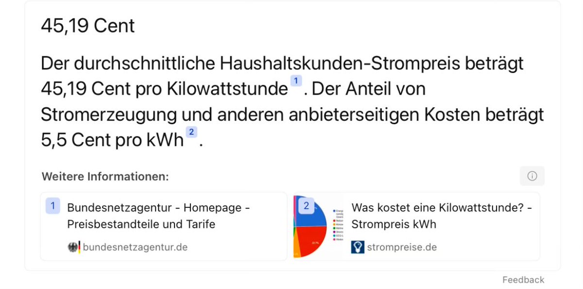 t_woelfer's tweet photo. Das ist schon eine tolle Sache. Für nur 5500 Euro bekommt man Speicher, mit dem man Strom im Wert von 2,50 Euro speichern kann.

Irgendwer hält das für Fortschritt. https://t.co/9AyJb2pOqP