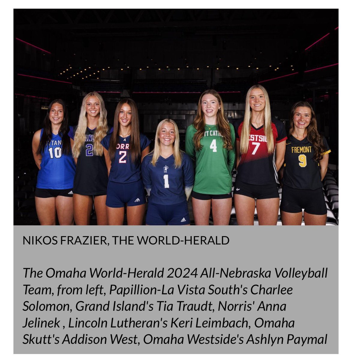 PLSouthTitanVb's tweet photo. Super proud of you @CharleeSolomon! Omaha World Heralds Honorary Captain of the All-Nebraska Volleyball Team! #TitanProud @PLS_activities #EmbraceTheChoice https://t.co/cdE8HSq77N