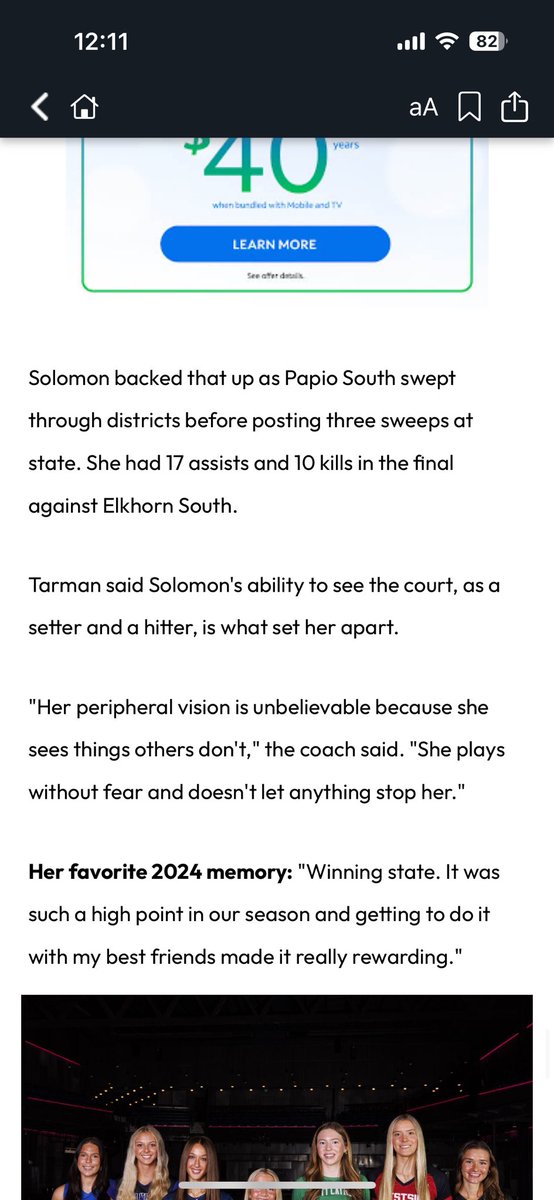 PLSouthTitanVb's tweet photo. Super proud of you @CharleeSolomon! Omaha World Heralds Honorary Captain of the All-Nebraska Volleyball Team! #TitanProud @PLS_activities #EmbraceTheChoice https://t.co/cdE8HSq77N