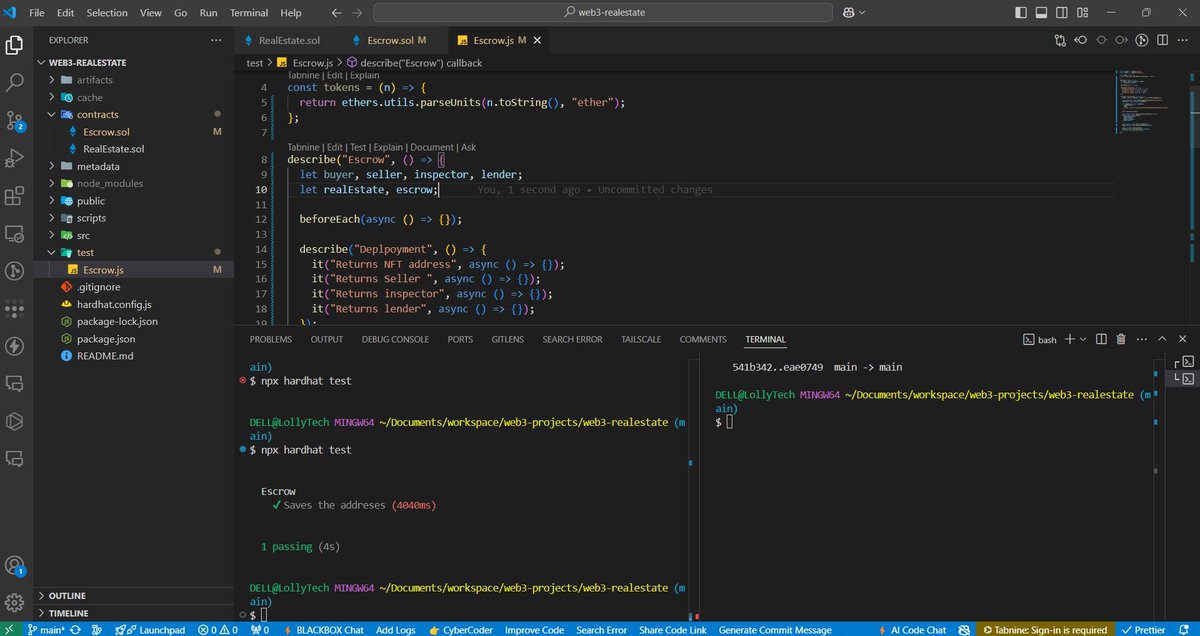 Sanya_Ololade's tweet image. Writing another smart contract with #solidity 
this time it&apos;s a kind of NFT for real estate 
#web3 #web3developer #BTC #Ethereum #Solana
