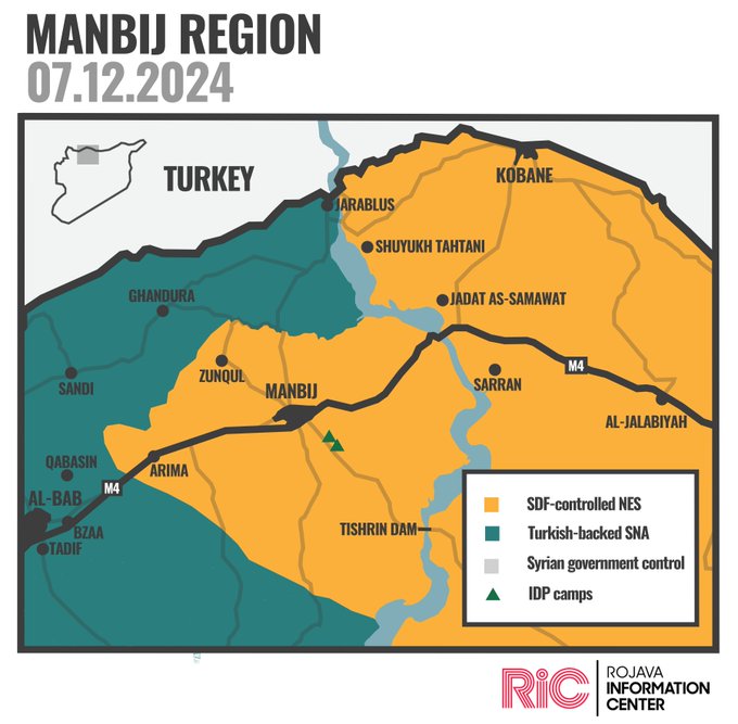 YPJInt's tweet photo. So right now #Manbij front line is the place where #SDF forces are under heaviest attacks. But how did #SDF end up there in the first place? Lets take a look back at the time #SDF liberated #Manbij from #ISIS, and the participation of our internationalist comrades: 🧵🧵🧵 https://t.co/uJl0XphQIO