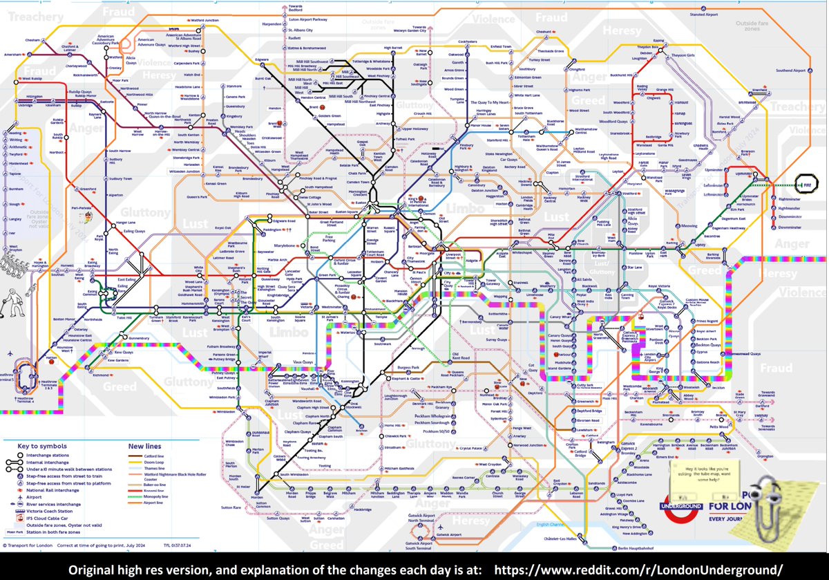 Over on London Underground Reddit, users have been proposing, &amp; voting daily for, justifiable and logical(ish) amends to <a href="/TfL/">TfL</a> Tube map. It's now a month in. The result... well, not only is it WILD but it also might just be the greatest Tube map ever created...
