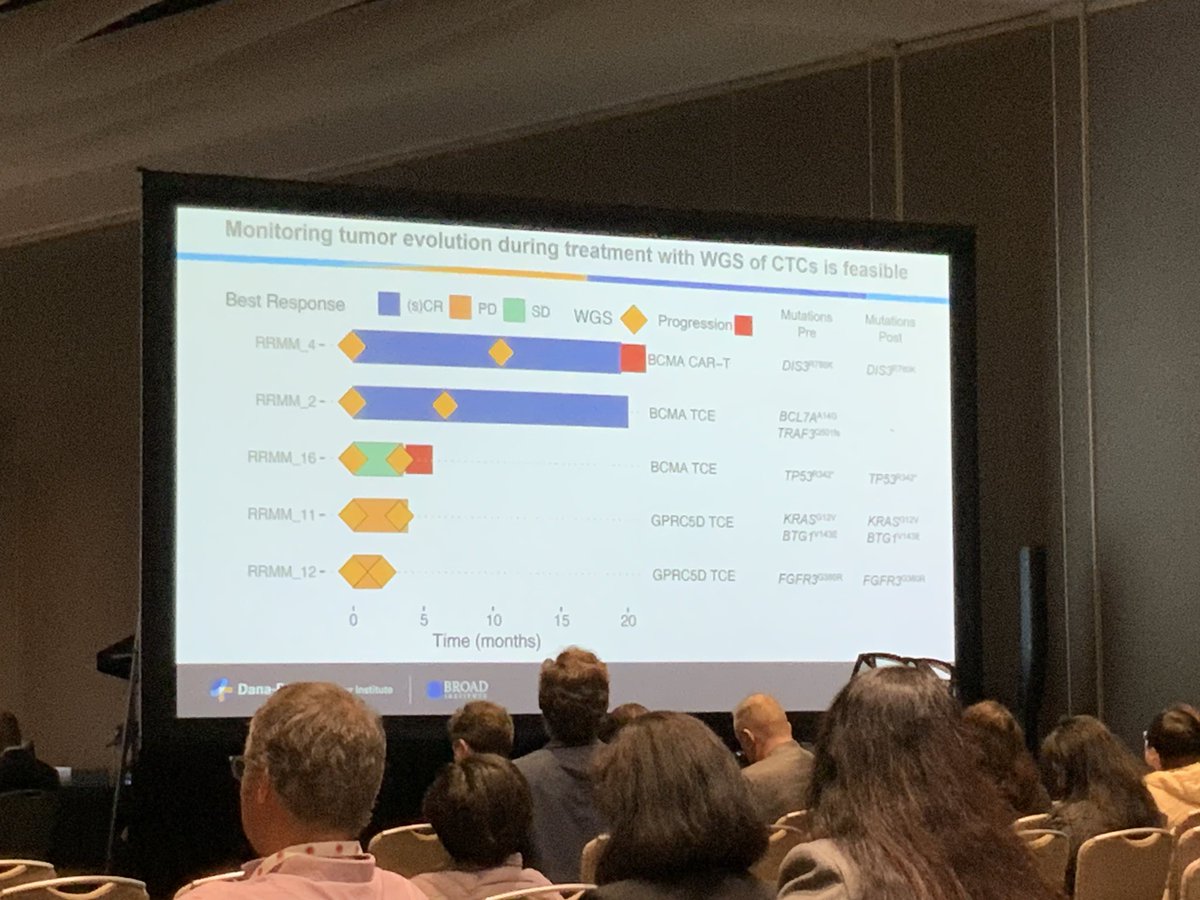 IMFnurseMyeloma's tweet photo. Looking at CPC in heavily pre-treated #myeloma patients pre/post immune therapy. Able to identify potential drug-resistant clone pre, new mutation post, source of mutation. #drivermutations #ClonalExpansion. 
@IMFMyeloma #IMFASH24 #ASH24 #mmsm https://t.co/WEBNQruXC5