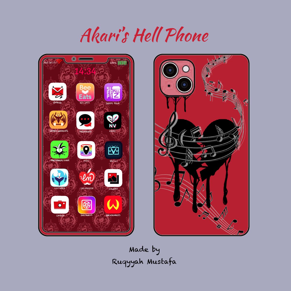 Ruqayya62585824's tweet photo. HAZBIN Hotel OC:
Akari’s own Hell Phone🔥📱
#helluvaboss #oc #fanart #imp #assassin #hazbinhotel #demon #art #femalehuman #angeloc #demonoc #femaleoc #valentino #vox #velvette #exorcists #exorcistoc #adam #lute #exterminationday #exorcists #crossover #Roo #TheRootofEvil https://t.co/DxTrkgKr3M